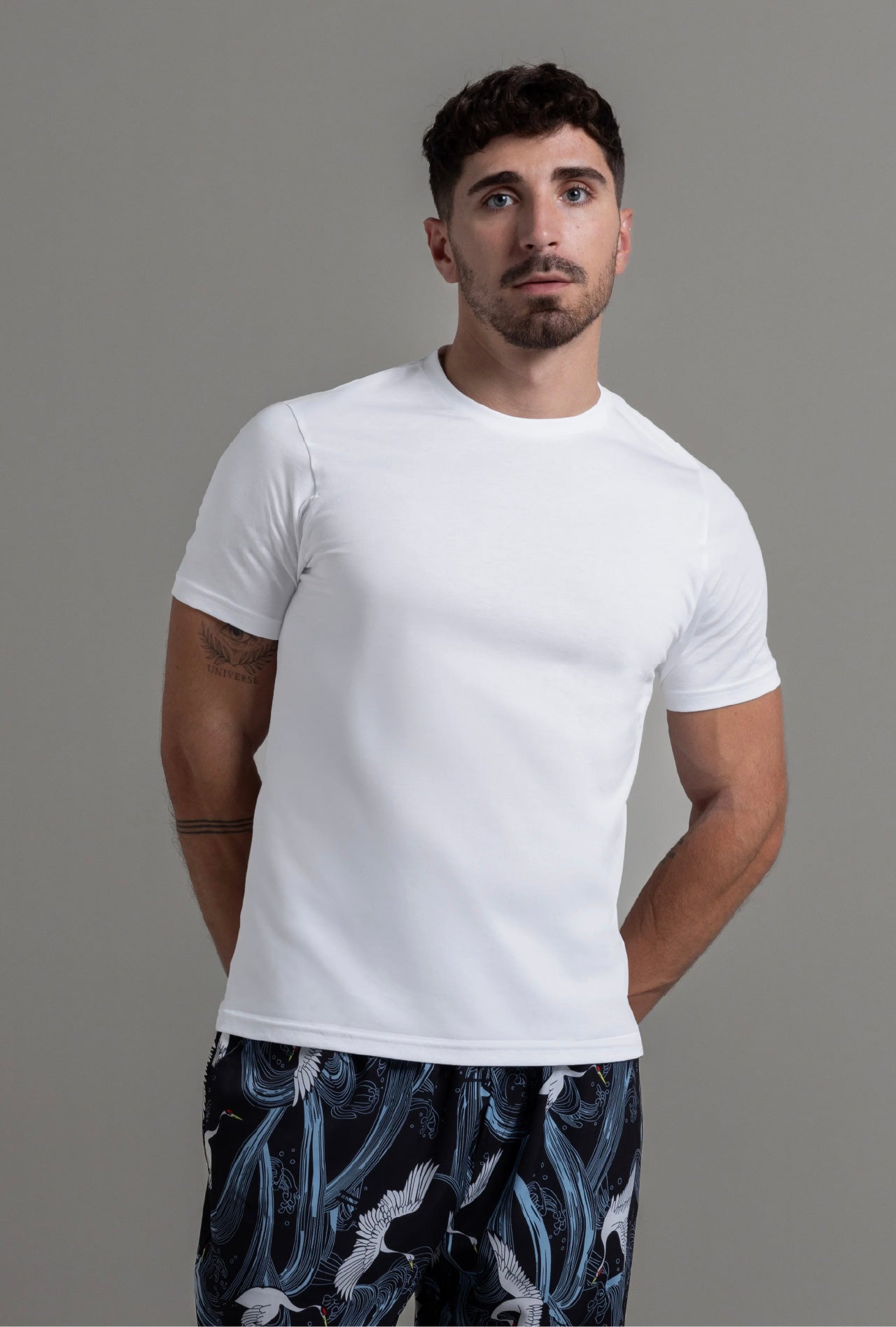 Polar white essential t-shirt full sized front view