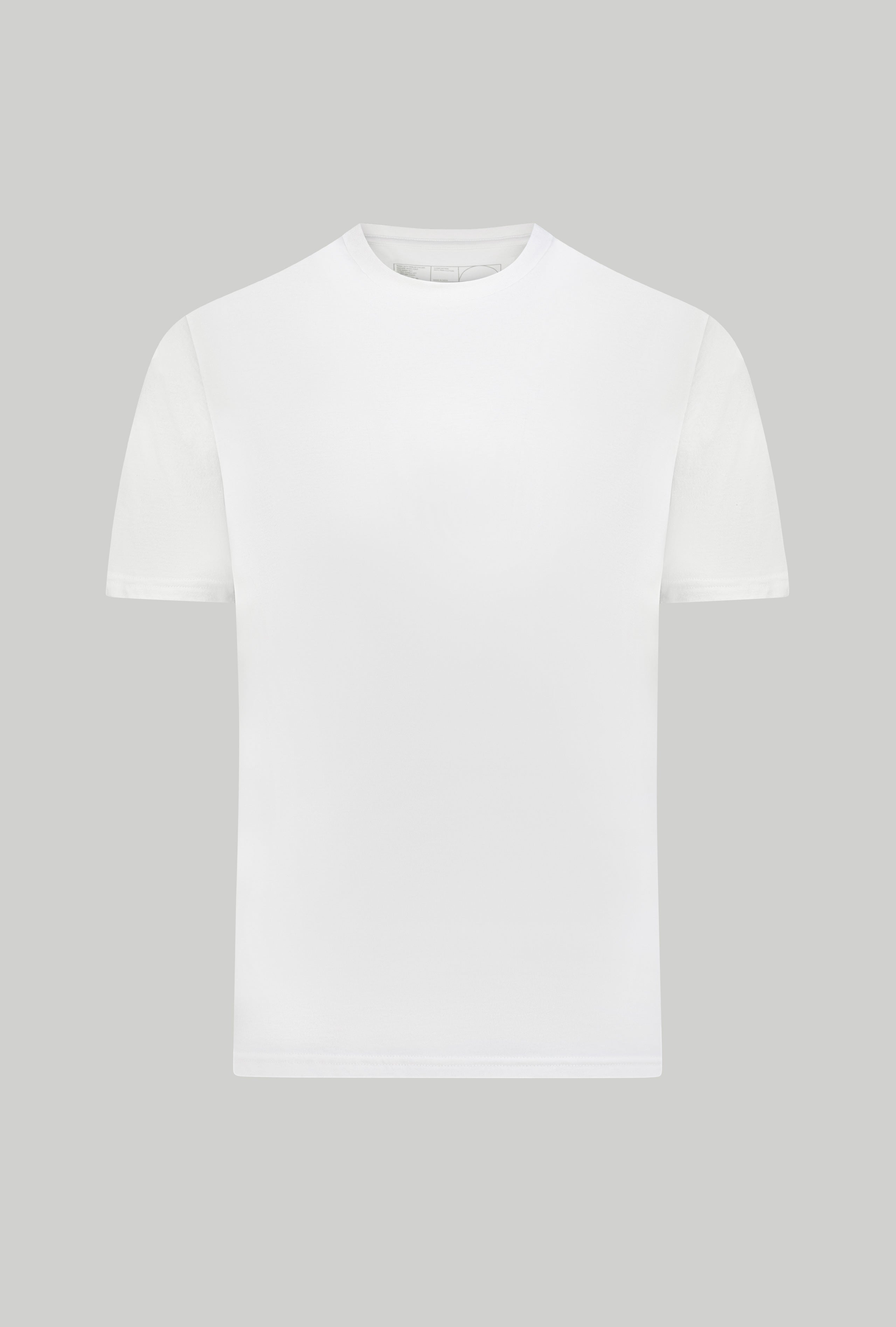Off white pima cotton t-shirt front view